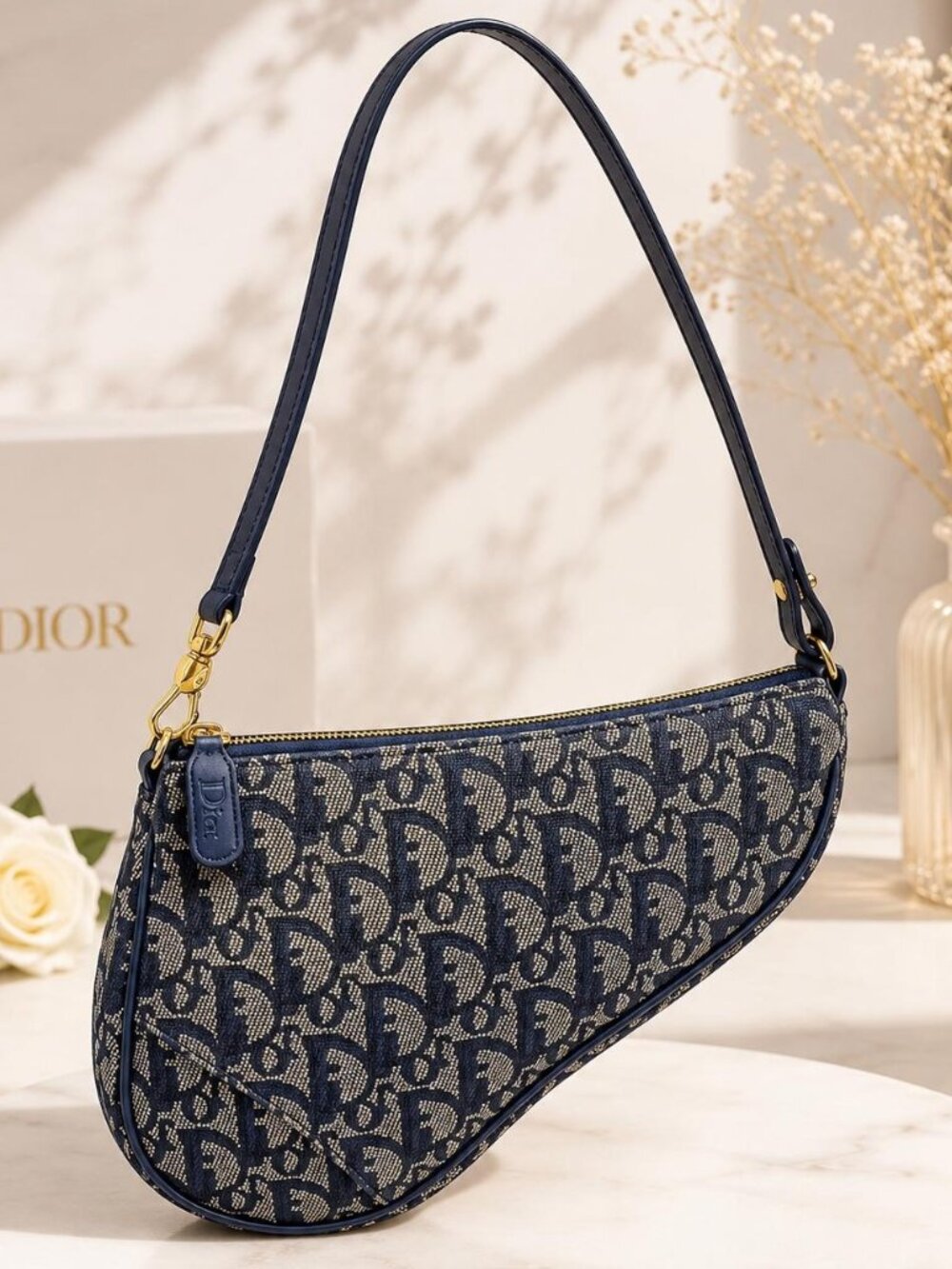 Authentic Christian Dior Trotter Saddle Pochette Shoulder Bag